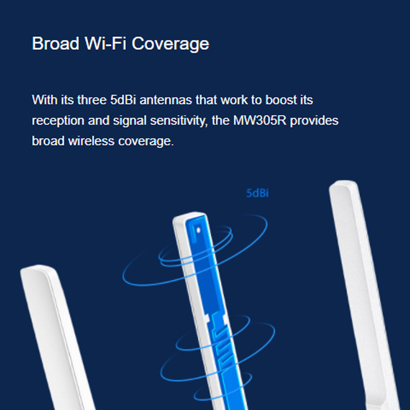 روتر 3 آنتن Mercusys MW305R 300Mbps