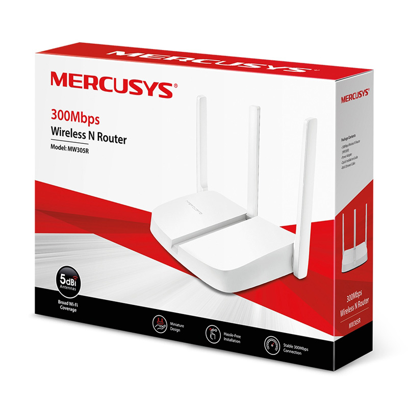 روتر 3 آنتن Mercusys MW305R 300Mbps