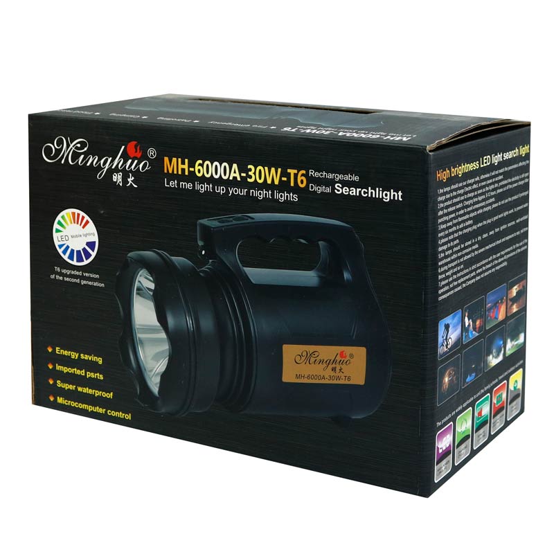 چراغ قوه شارژی Minghuo MH-6000A-30W-T6