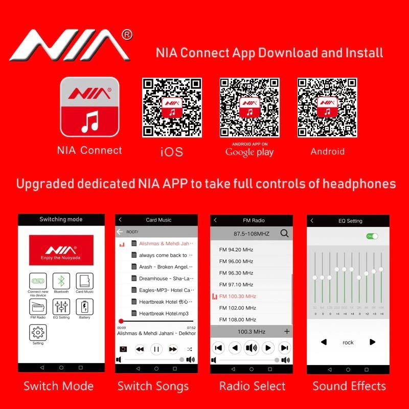 هدفون بلوتوثی رم خور نیا NIA X7