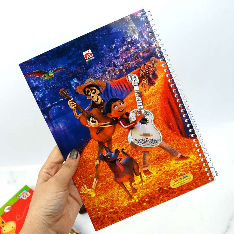 دفتر نقاشی سیمی 40 برگ طرح کارتونی پسرانه نهال آلما کد 7472