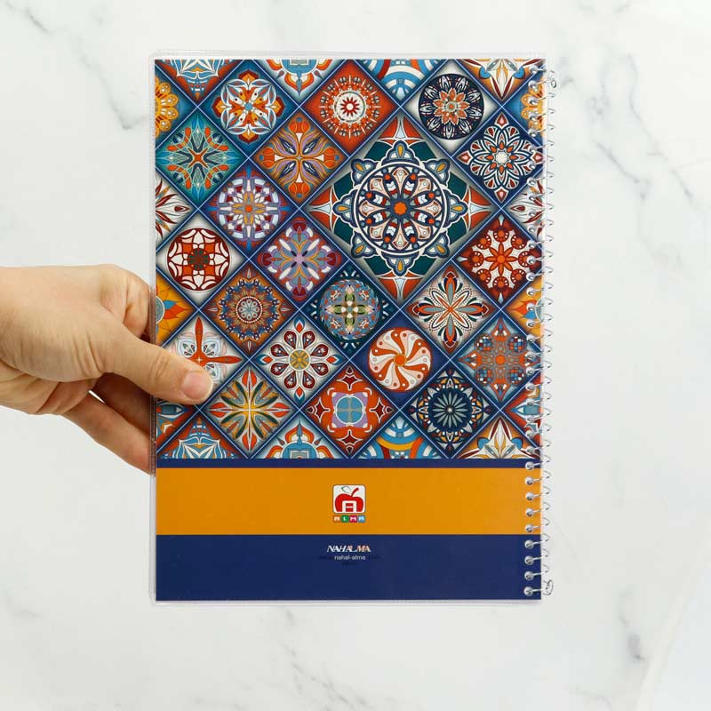 دفتر سیمی 40 برگ طرح کلاسیک نهال آلما کد 7416