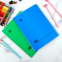 دفتر سیمی 80 برگ ساده رنگی Nahal Alma کد 7880