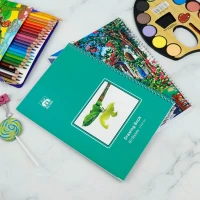 دفتر نقاشی سیمی 60 برگ طرح کلاسیک Nahal Alma کد 7652