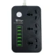 چند راهی 3 خانه اورنج OR-T21 با کابل 2 متری + شارژر USB
