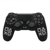 روکش دسته بازی PS4 طرح لوگو دکمه بازی سفید مشکی