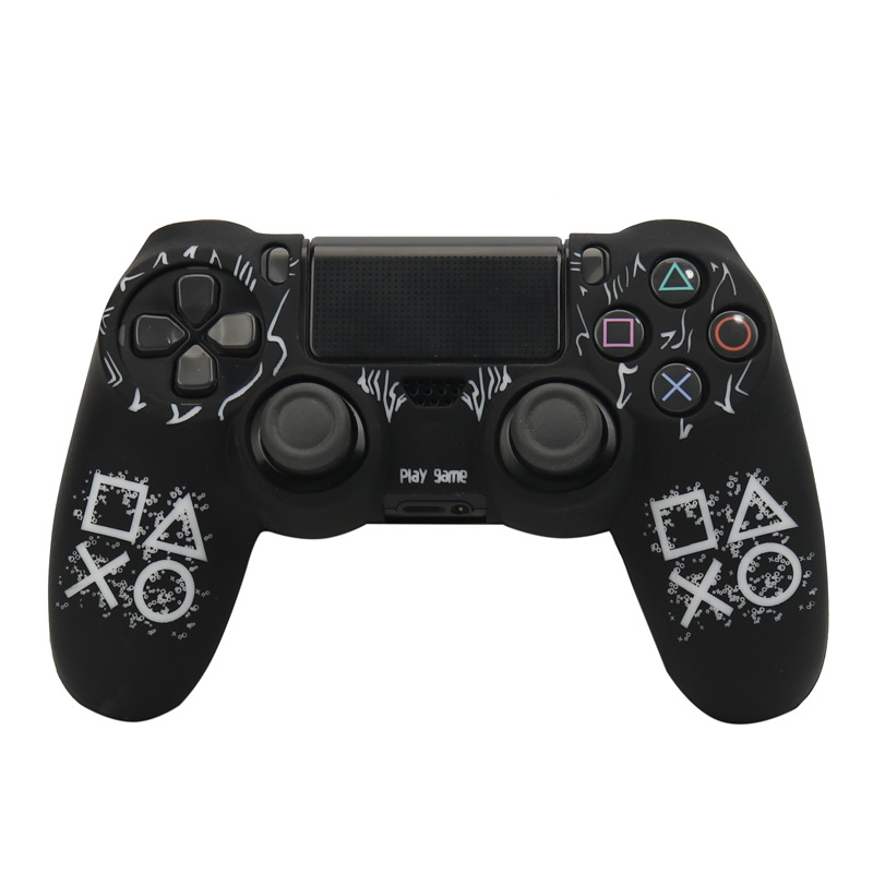 روکش دسته بازی PS4 طرح لوگو دکمه بازی سفید مشکی