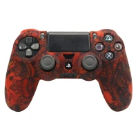 روکش دسته بازی PS4 طرح فانتزی دختر و هیولا زمینه قرمز