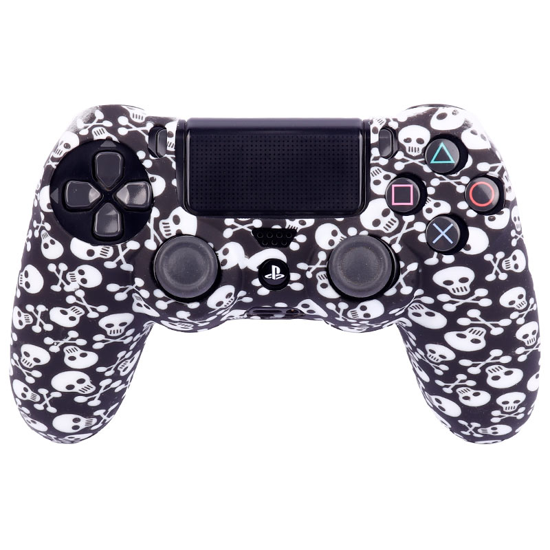 روکش دسته بازی PS4 طرح کله اسکلت ریز زمینه مشکی