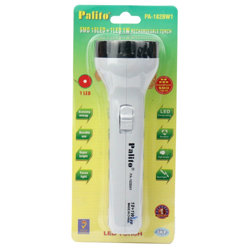 چراغ قوه شارژی 2 کاره Palito PA-182BW1