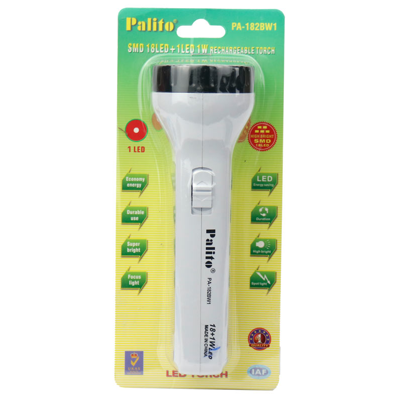 چراغ قوه شارژی 2 کاره Palito PA-182BW1