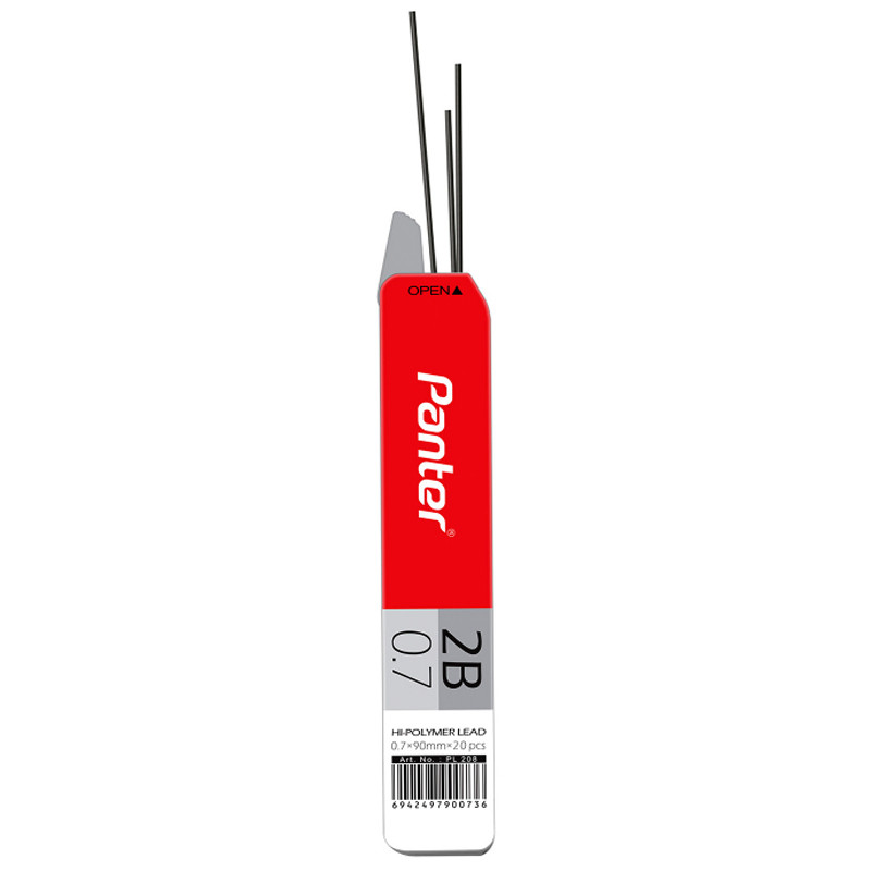 نوک مداد نوکی Panter PL208 0.7mm 2B بسته 12 عددی