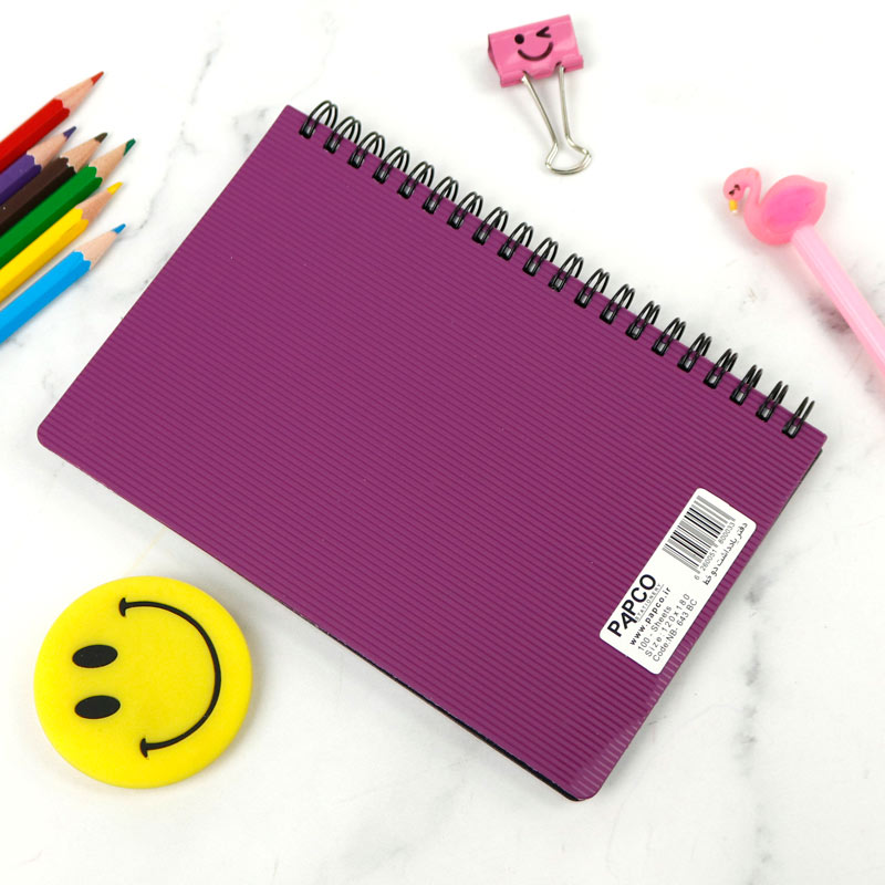 دفترچه یادداشت 100 برگ 2 خط پاپکو Papco NB-643BC بغل بازشو