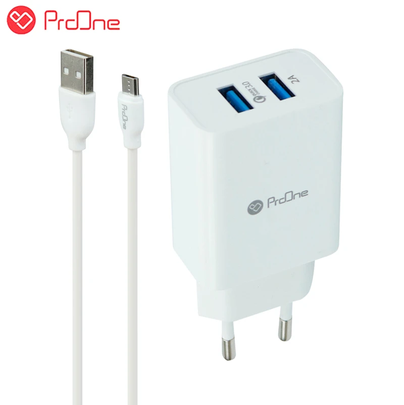 شارژر دیواری فست شارژ ProOne PWC520 3A QC3 18W + کابل تایپ سی