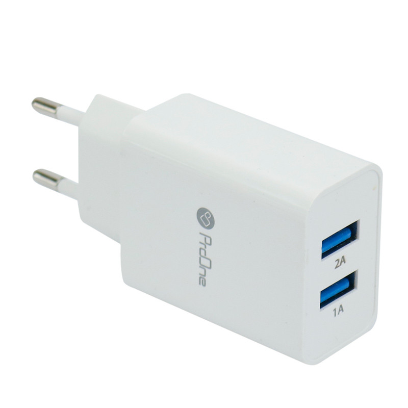 شارژر دیواری ProOne PWC525 2Port 3A 15W + کابل میکرو یو اس بی