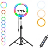رینگ لایت پایه دار 13 اینچ RGB LED CXB-RGB350
