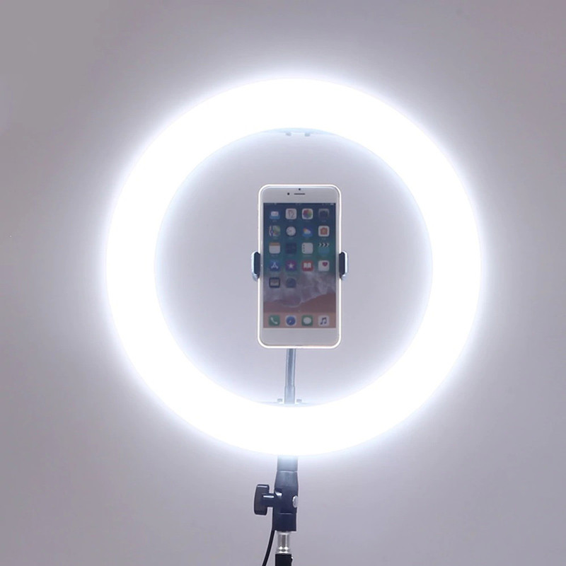 رینگ لایت پایه دار 12 اینچ Dimmable Portable