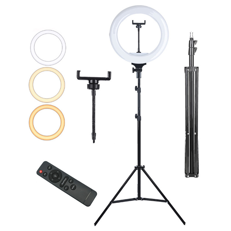 رینگ لایت پایه دار 12 اینچ Dimmable Portable