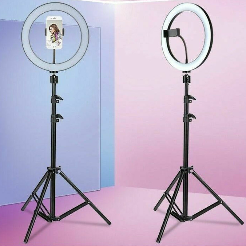 رینگ لایت پایه دار 12 اینچ Dimmable Portable