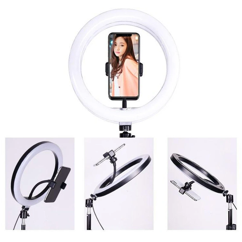 رینگ لایت پایه دار 12 اینچ Dimmable Portable