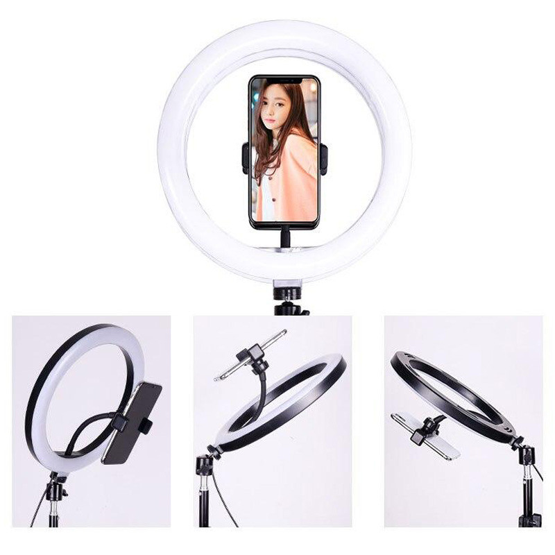 رینگ لایت پایه دار 12 اینچ Dimmable Portable