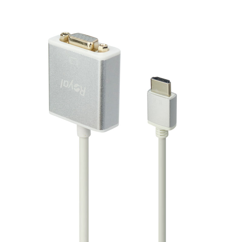 تبدیل Royal HDMI To VGA + کابل صدا و کابل Micro USB