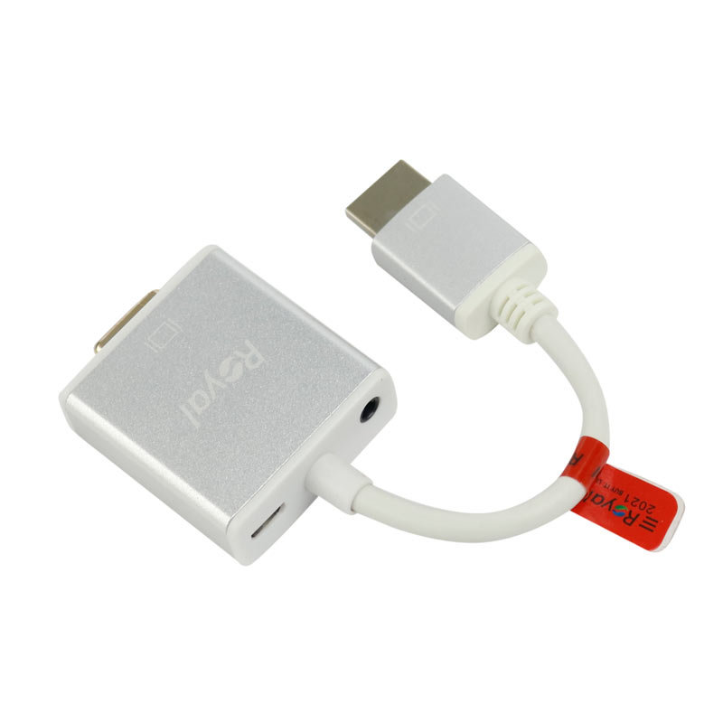 تبدیل Royal HDMI To VGA + کابل صدا و کابل Micro USB