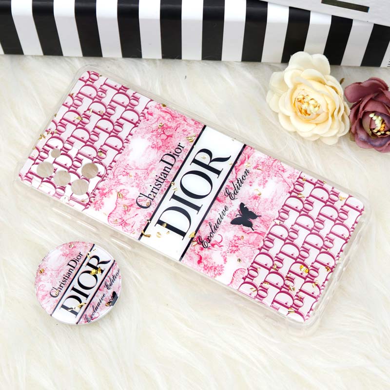 قاب محافظ لنزدار رزین طرح Dior پاپ سوکت دار Samsung A31