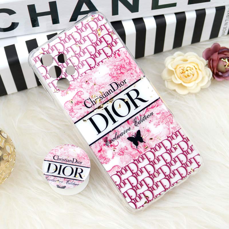 قاب محافظ لنزدار رزین طرح Dior پاپ سوکت دار Samsung A32 5G