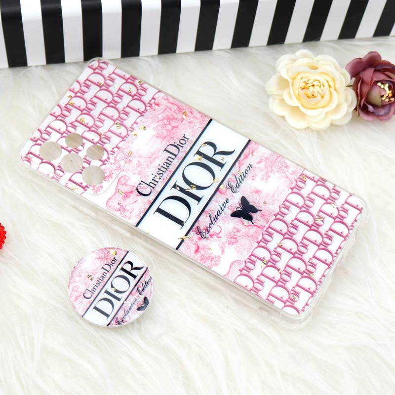 قاب محافظ لنزدار رزین طرح Dior پاپ سوکت دار Samsung A72