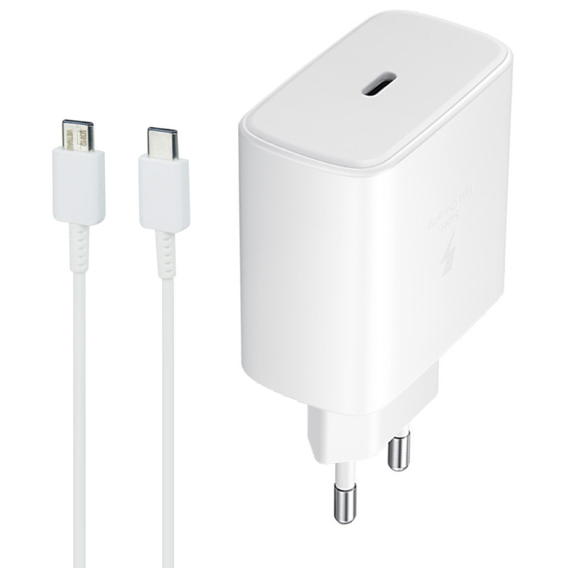 شارژر دیواری فست شارژ Samsung EP-TA845 3A PD 45W Type-C + کابل Type-C شرینک