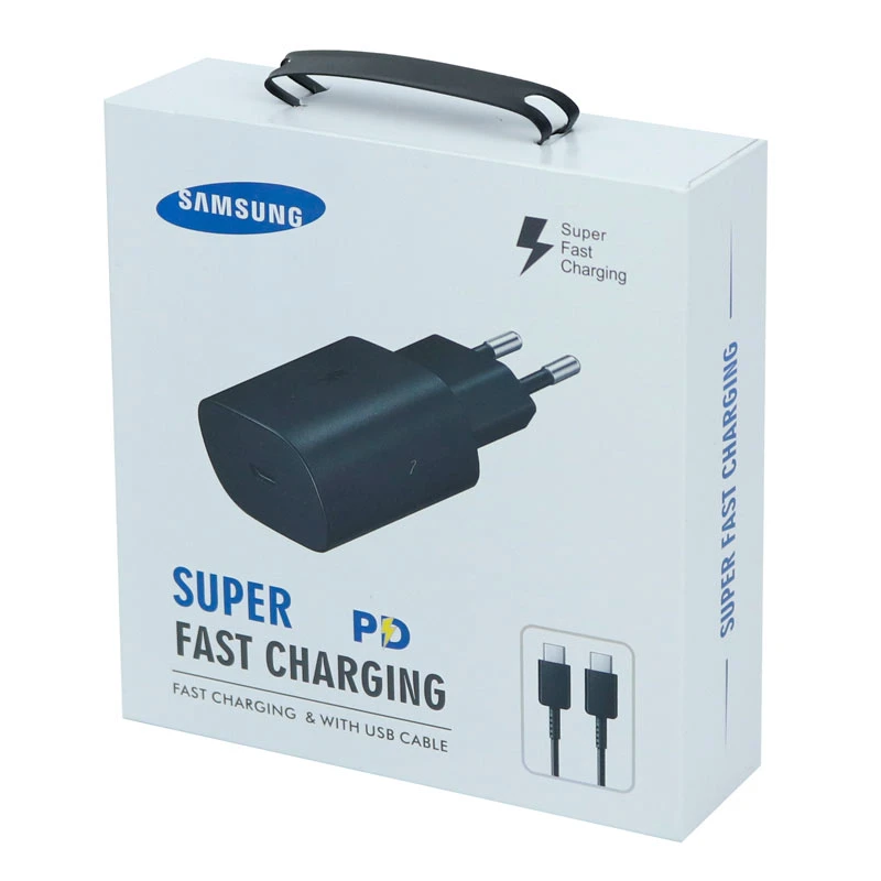 شارژر دیواری فست شارژ اصلی Samsung Note 10 EP-TA800 3A PD 25W + کابل تبدیل تایپ سی