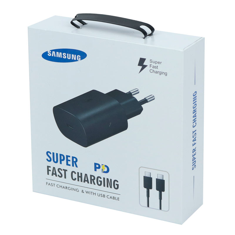شارژر دیواری فست شارژ اصلی Samsung Note 10 EP-TA800 3A PD 25W + کابل تبدیل تایپ سی