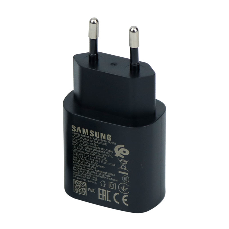شارژر دیواری فست شارژ اصلی Samsung Note 10 EP-TA800 3A PD 25W + کابل تبدیل تایپ سی