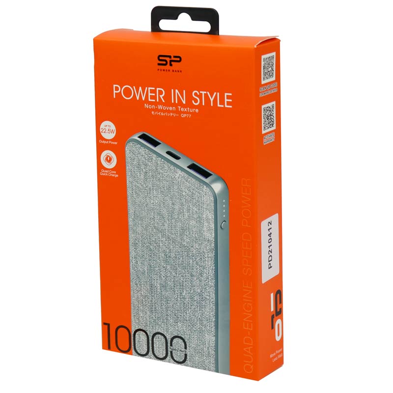 پاوربانک فست شارژ 10000 سیلیکون پاور Silicon Power QP77 QC3 PD