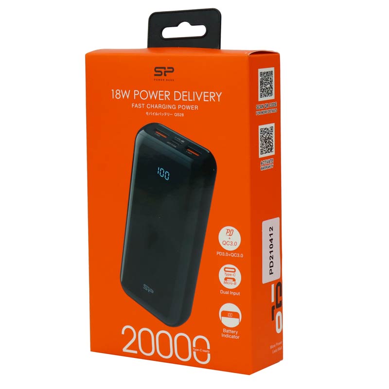 پاور بانک فست شارژ 20000 سیلیکون پاور Silicon Power QS28 QC3 PD 18W