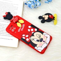 قاب سیلیکونی سامسونگ Galaxy A12 طرح میکی موس محافظ لنزدار