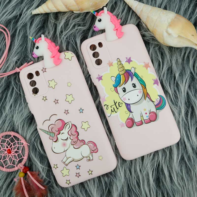 قاب سیلیکونی محافظ لنزدار یونیکورن Xiaomi Poco M3