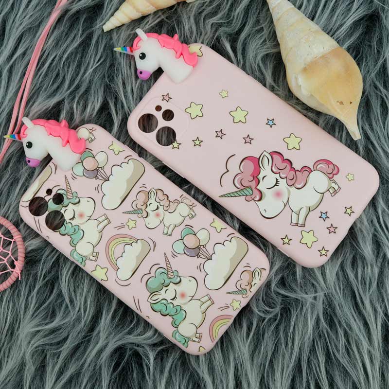 قاب سیلیکونی محافظ لنزدار یونیکورن iPhone 11