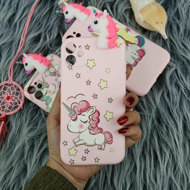 قاب سیلیکونی محافظ لنزدار یونیکورن iPhone 11