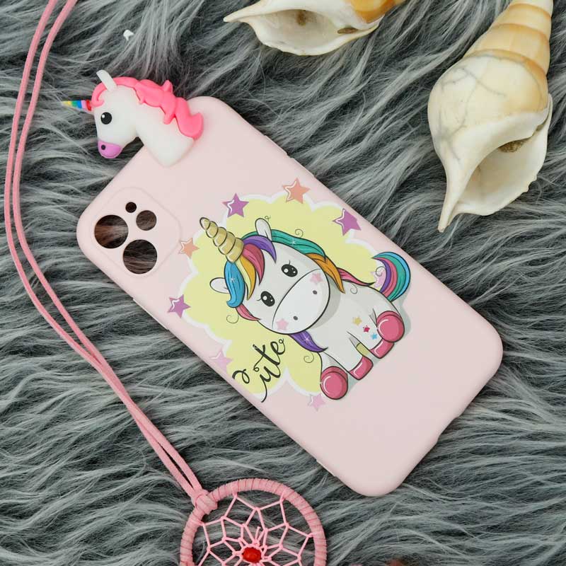 قاب سیلیکونی محافظ لنزدار یونیکورن iPhone 11