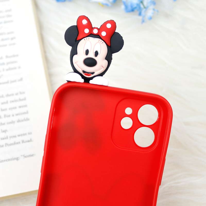 قاب سیلیکونی محافظ لنزدار میکی موس iPhone 12
