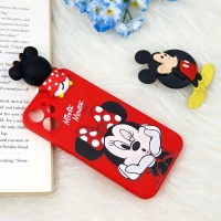 قاب سیلیکونی آیفون iPhone 12 Mini طرح میکی موس محافظ لنزدار