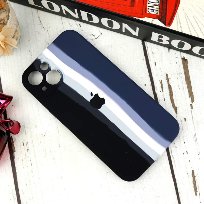 قاب محافظ لنزدار سیلیکونی اورجینال رنگین کمانی iPhone 13 سری B