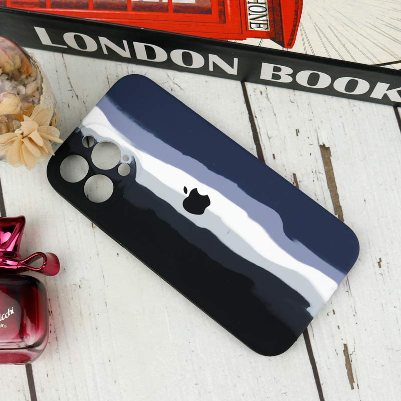 قاب سیلیکونی اورجینال رنگین کمانی محافظ لنزدار iPhone 13 Pro