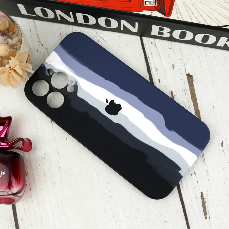 قاب سیلیکونی اورجینال رنگین کمانی محافظ لنزدار iPhone 13 Pro Max