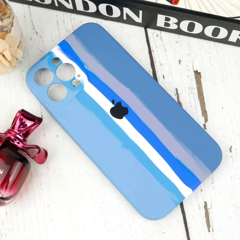قاب سیلیکونی اورجینال رنگین کمانی محافظ لنزدار iPhone 13 Pro Max