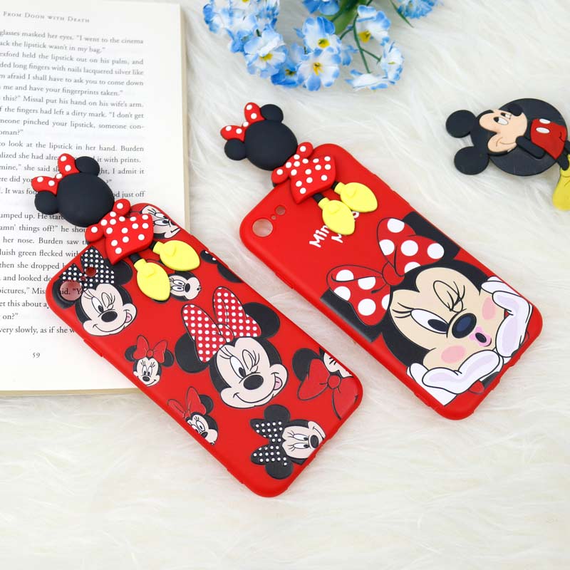 قاب سیلیکونی محافظ لنزدار میکی موس iPhone 7/8