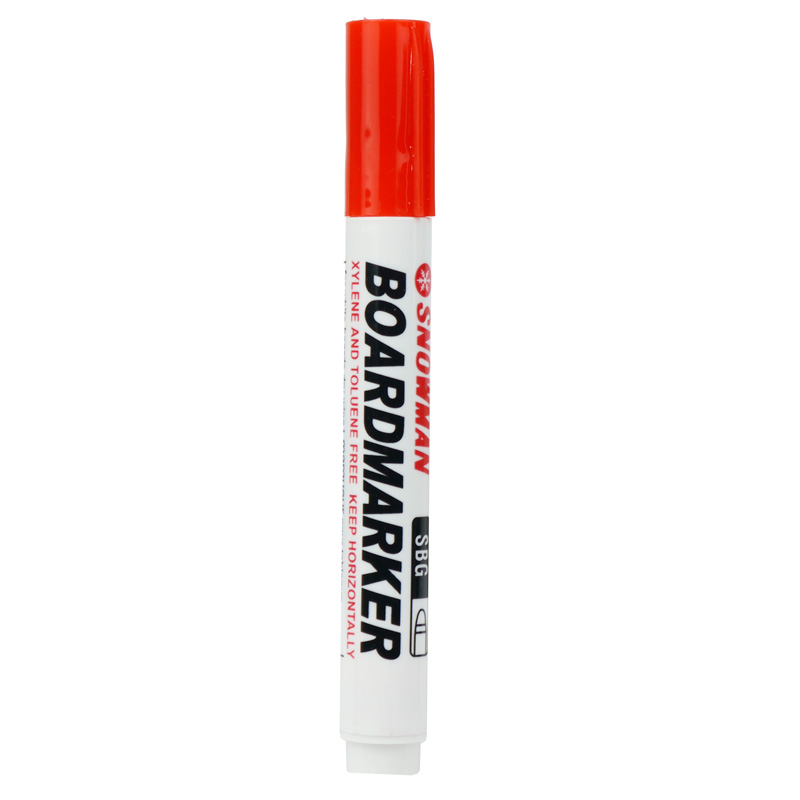 ماژیک وایت برد نوک گرد رنگی Snowman SBG-12 بسته 12 عددی