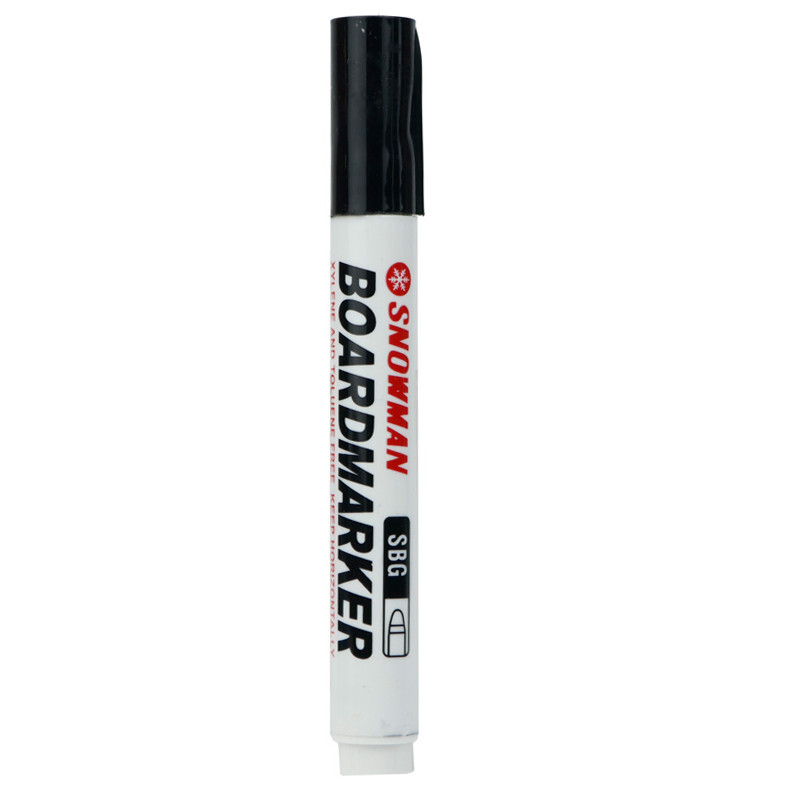 ماژیک وایت برد نوک گرد رنگی Snowman SBG-12 بسته 12 عددی